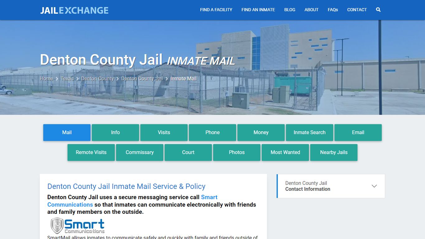 Inmate Mail - Denton County Jail, TX - Jail Exchange